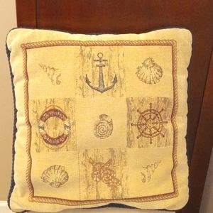 Decorative nautical throw pillow